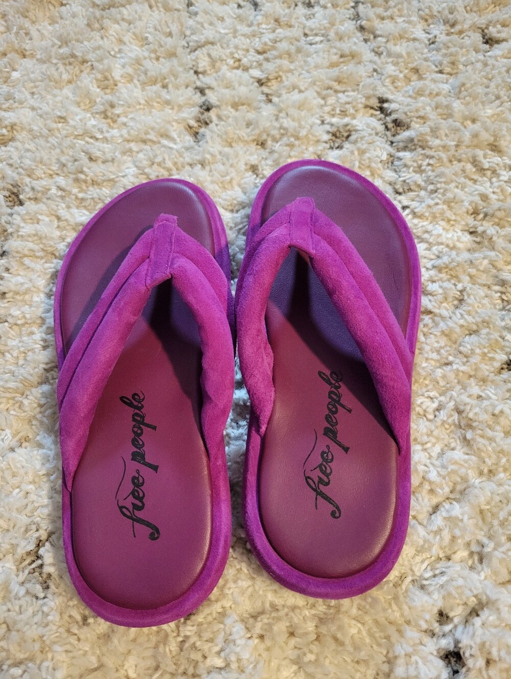 Free People Purple Wonderland Suede Sandals Size EU 38 - Picture 3 of 6